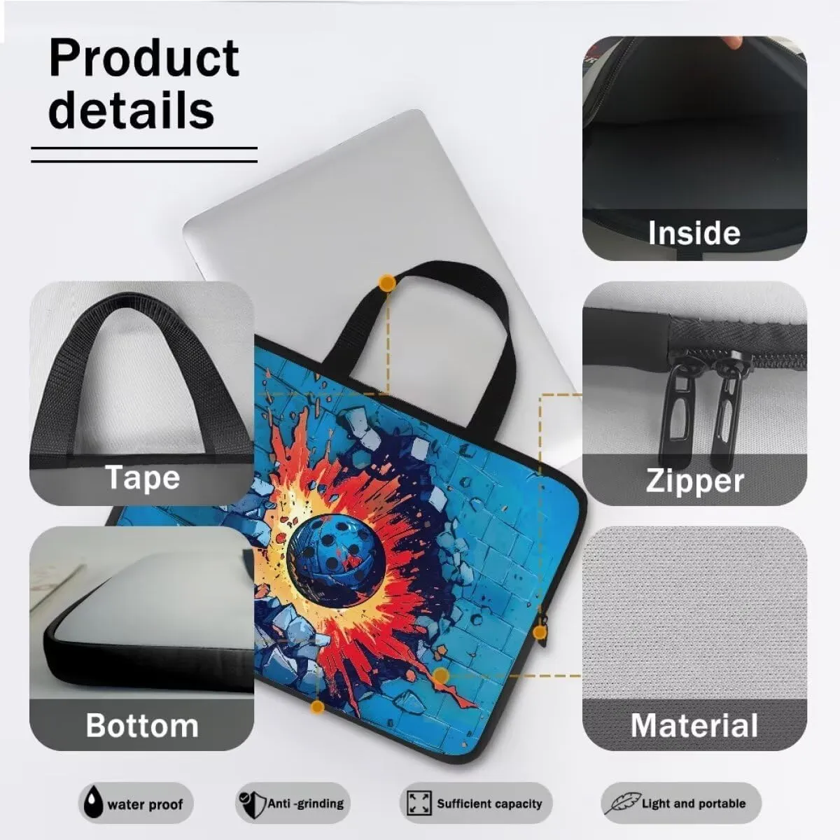 10-17inch Laptop Carrying Case for Women Men,Laptop Bag with Handle,Stylish Computer Bag,Laptop Covers
