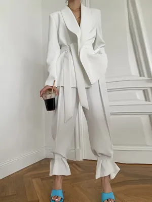 2 Delige set - Dames - Luxe Stijlvolle Blazer met Perfecte Pasvorm