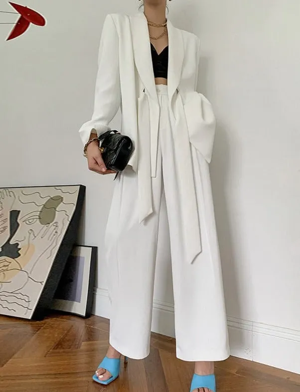 2 Delige set - Dames - Luxe Stijlvolle Blazer met Perfecte Pasvorm