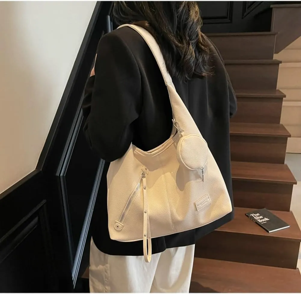 2 Pcs Slouchy Crescent Hobo Bags Women Trendy Crossbody Purse Satchels Shoulder Bag Cute Top-handle Tote Handbag 2025