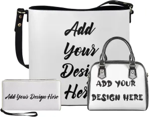 3 Piece Purse Sets for Women with Wallet Valentine's Day Satchel Tote Bags Leather Hobo Crossbody Bags