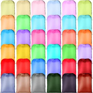 Aliceset 36 Pieces Travel Laundry Bags Extra Large Laundry Bag 29 x 40 Inch Dirty Clothes Travel Bag with Drawstring Slip Lock Closure for College, Dorm and Apartment Dwellers Storage, 36 Colors