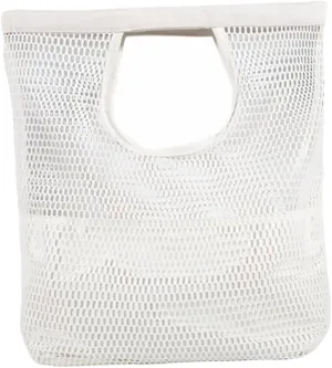 Alipis Capacity Mesh Tote Bag Beach Shopping Bag for Daily Essentials Stylish Storage Pouch for Various