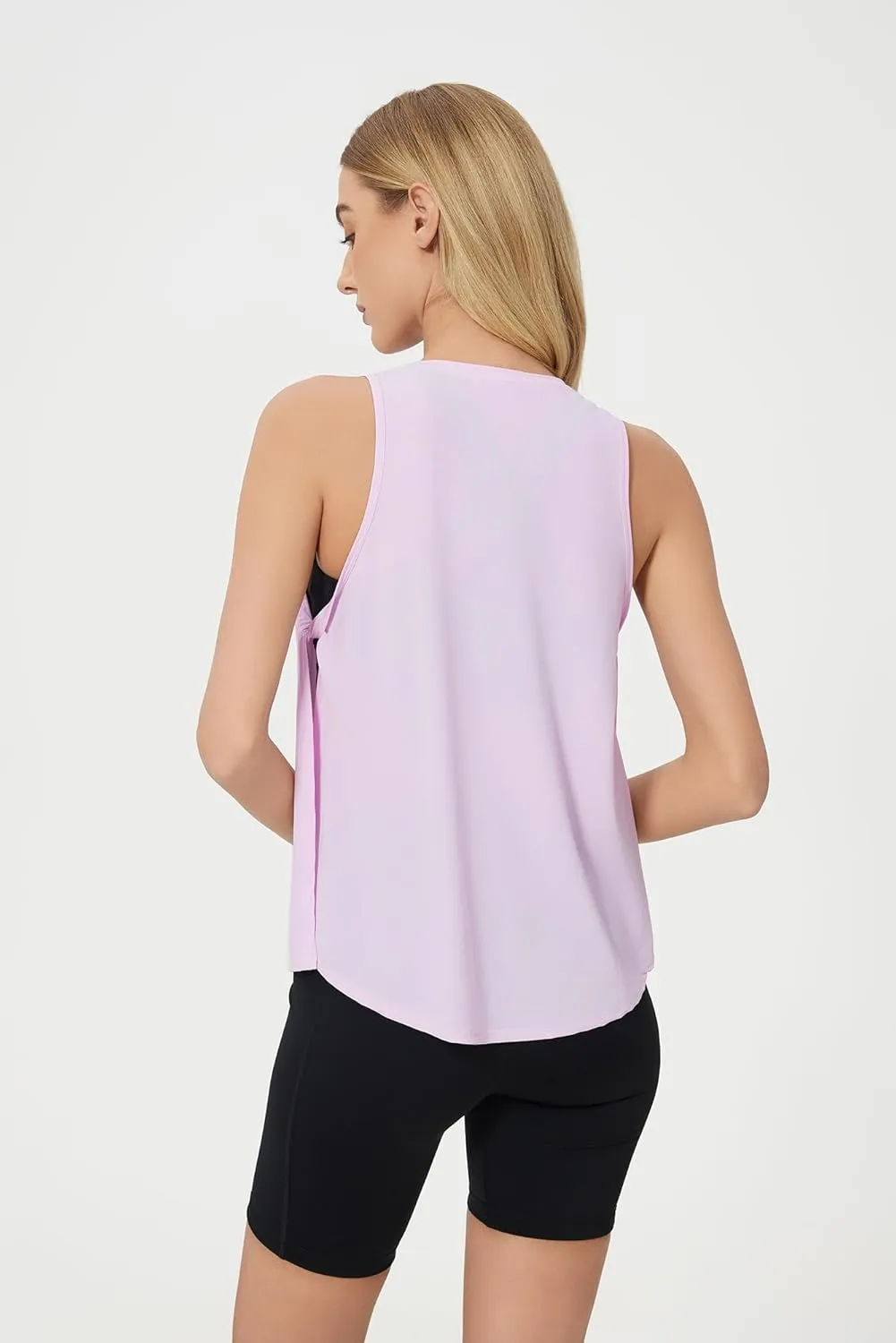 altiland Cool Feeling Workout Tank Top for Woman, Side-Slit Quick Dry Athletic Yoga Exercise Running Tops Relaxed-Fit