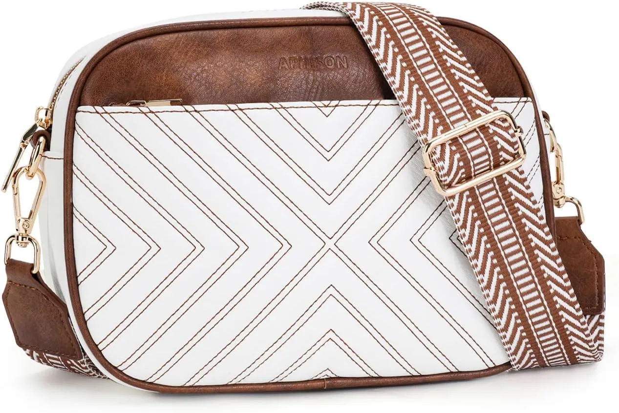 APHISON Quilted Crossbody Bags for Women Trendy,Vegan Leather Small Crossbody Purses Shoulder Handbags with Adjustable Strap