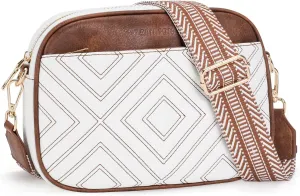 APHISON Quilted Crossbody Bags for Women Trendy,Vegan Leather Small Purses Shoulder Handbags with Adjustable Wide Strap