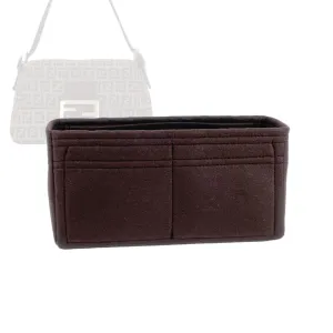 Bag Organizer for Fendi Zucca Mamma Baguette Mini - Premium Felt Purse Handbag Insert Liner Shaper (Handmade) Soft Structure Support (20 Color Options)