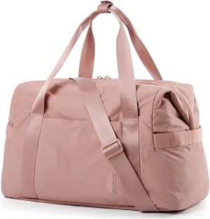 BAGSMART BAGSMART Gym Bag for Women, Carry on Weekender Overnight Bag, Travel Duffel Bags with Trolley Sleeve, Personal Item Travel Bag Tote Bag Workout Dance Bag(Dark Pink-Large)