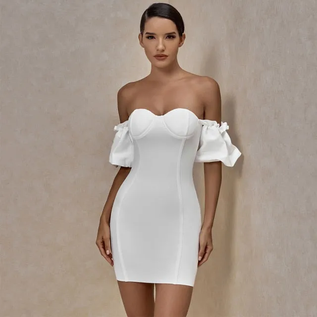 Bandage Off Shoulder Sexy Bodycon Dress