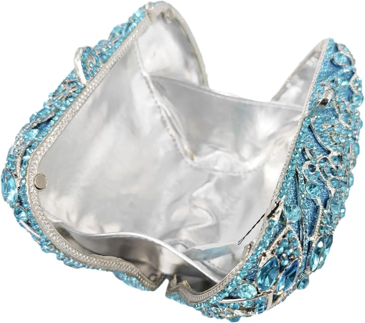 Boutique De FGG Crown Crystal Clutch Purse Women Formal Evening Minaudiere Handbags Party Dinner Rhinestone Clutch Bag,Mini