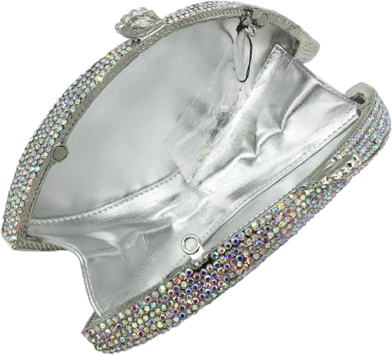 Boutique De FGG Evil Eye Clutch Purse for Women Glitter Evening Bags Crystal Clutch Party Dinner Rhinestone Handbag,Mini