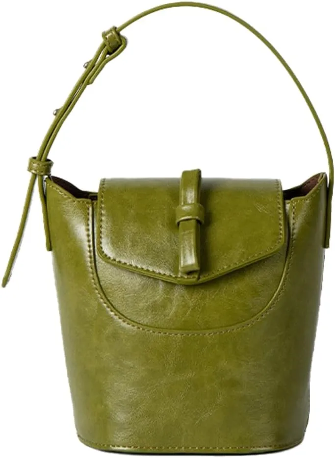 Buket Bag Purse for Women Trendy Shoulder Bags Vegan Leather Top Handle Hobo Handbag Crossbody Bag Adjustable Strap
