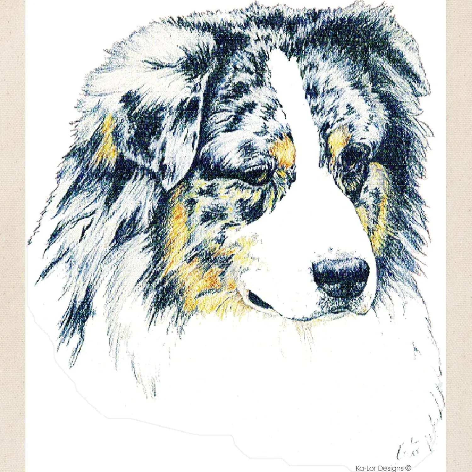 CafePress Australian Shepherd Blue Merle Tote Bag Natural Canvas Tote Bag, Reusable Shopping Bag