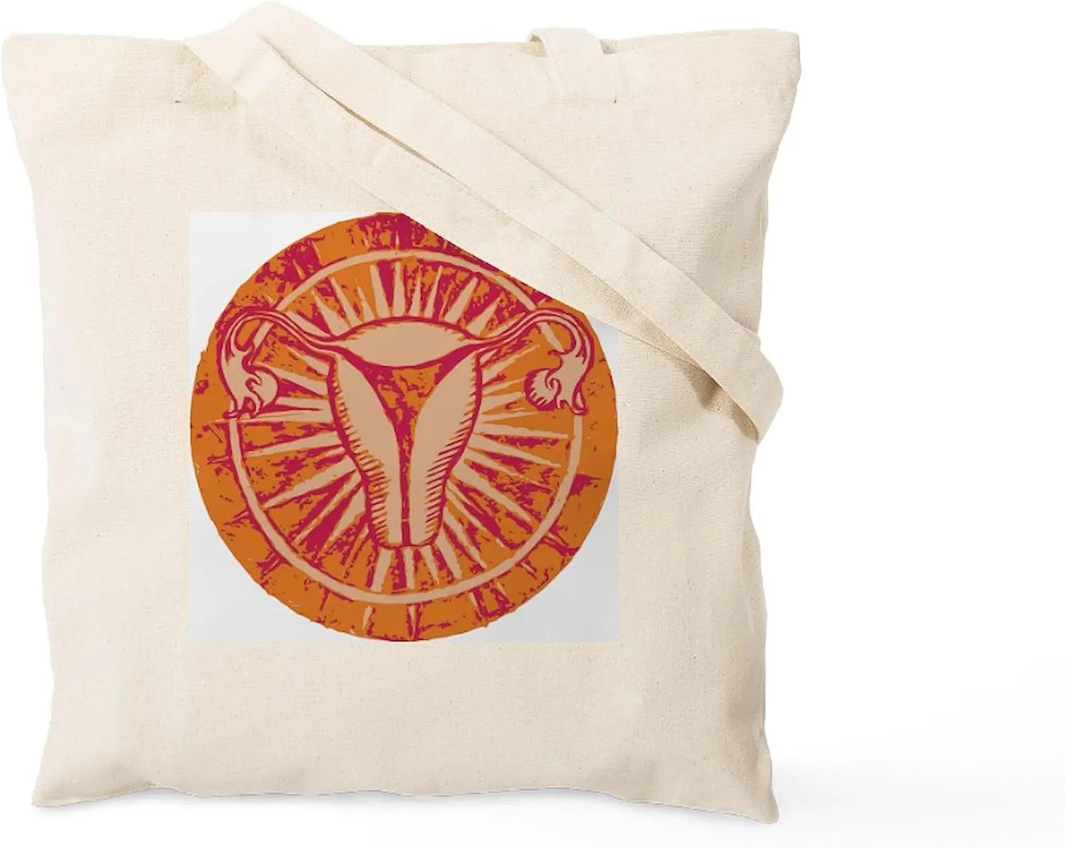 CafePress Power Uterus Tote Bag Natural Canvas Tote Bag, Reusable Shopping Bag