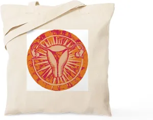 CafePress Power Uterus Tote Bag Natural Canvas Tote Bag, Reusable Shopping Bag