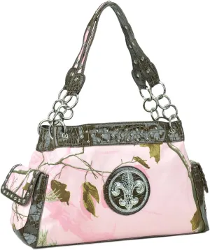 Camouflage Rhinestone Hobo Purses Western Style Handbag Woman Shoulder Bags
