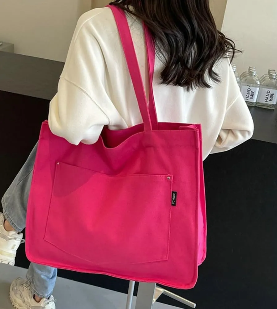 Canvas Hobo Bags for Women Retro Tote Bags Slouchy Shoulder Bag Top Handle Handbag Purse