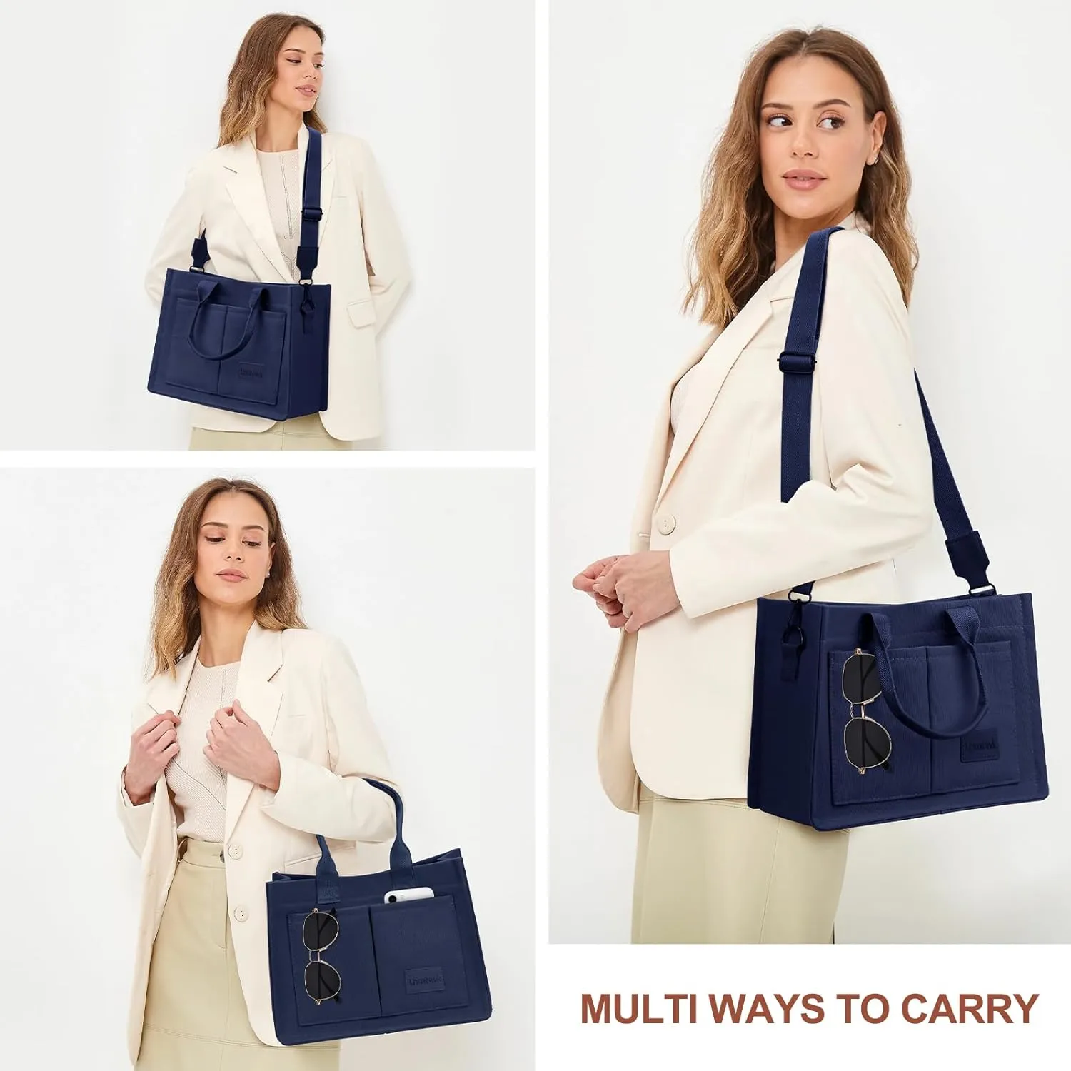 Canvas Tote Bag for Women, Large Work Purses Bible Tote