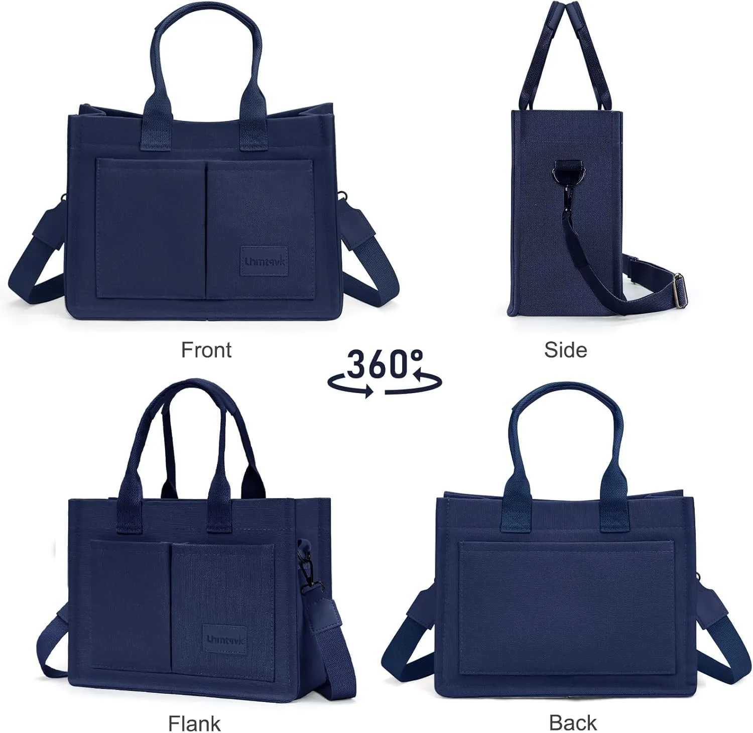 Canvas Tote Bag for Women, Large Work Purses Bible Tote