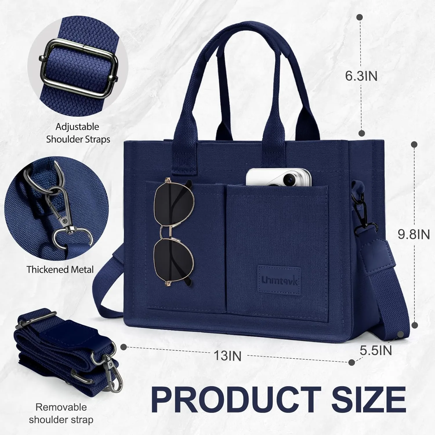 Canvas Tote Bag for Women, Large Work Purses Bible Tote