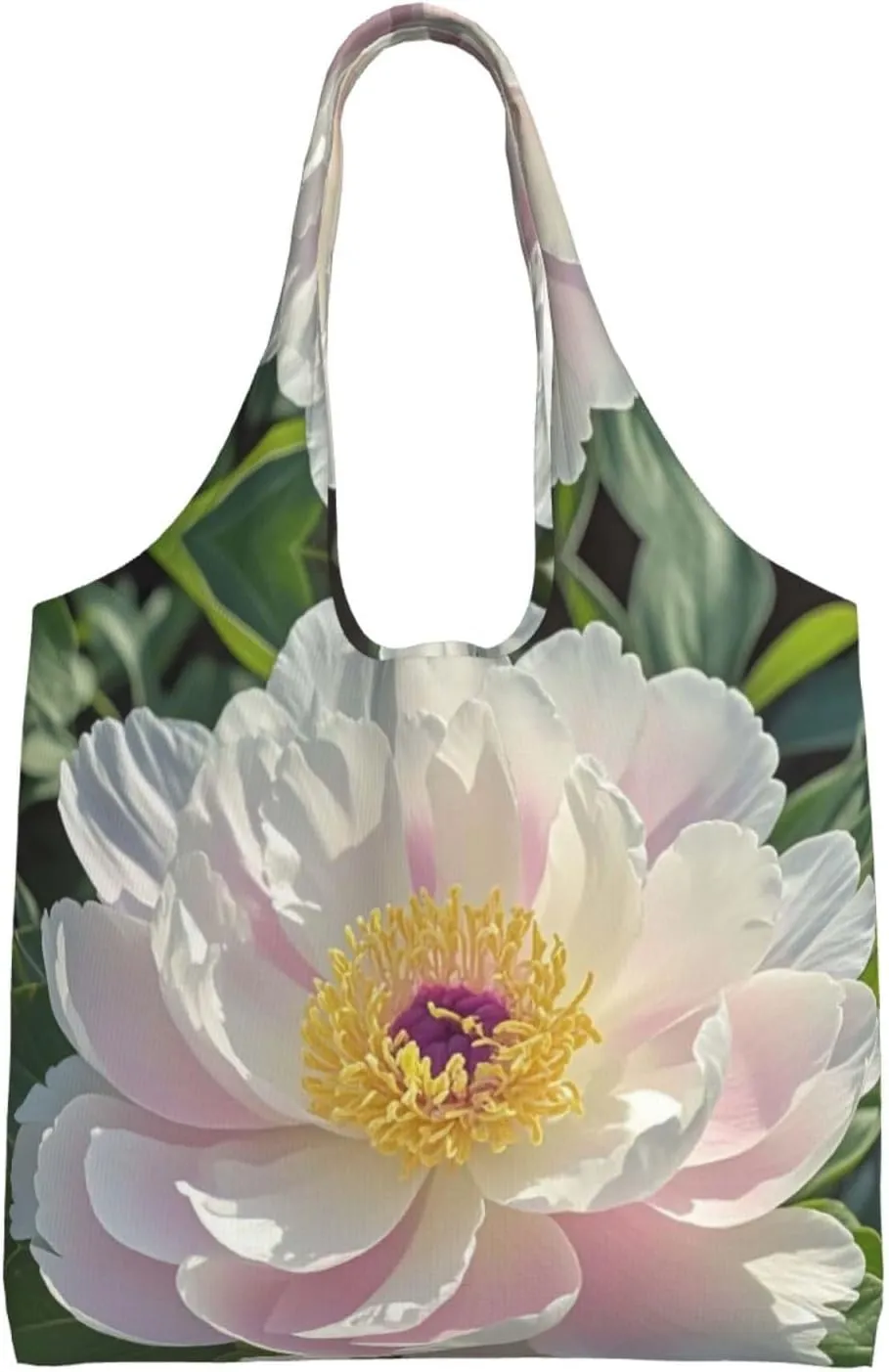 Canvas Tote Bag Reusable Grocery Bags Lightweight Handbag blue and white Tote Bag for Shopping Cloth Bags