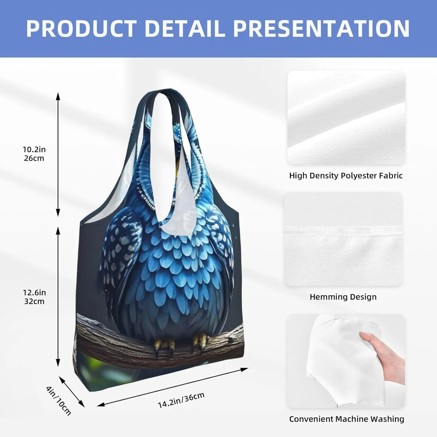 Canvas Tote Bag Reusable Grocery Bags Lightweight Handbag Cartoon Giraffe Tote Bag for Shopping Cloth Bags