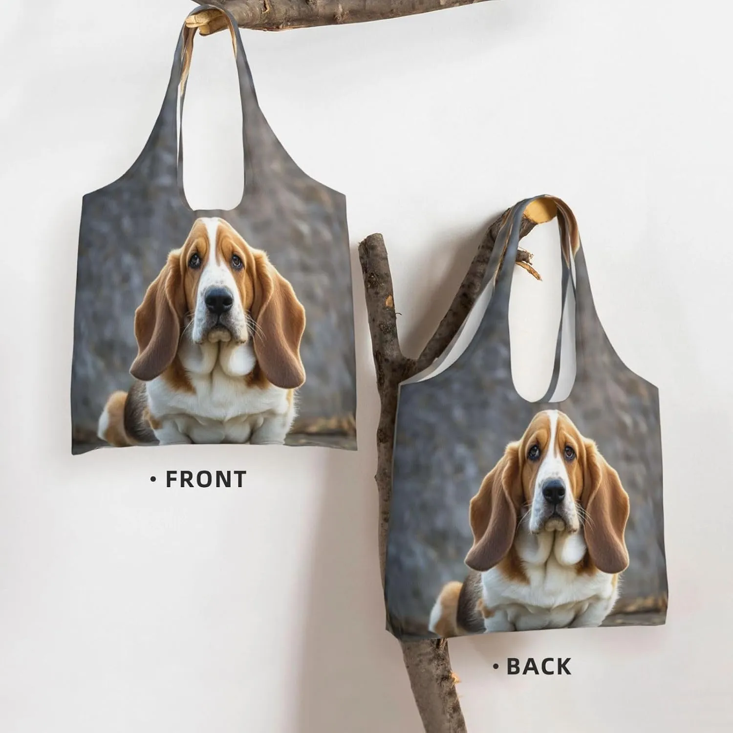 Canvas Tote Bag Reusable Grocery Bags Lightweight Handbag Husky Dog Tote Bag for Shopping Cloth Bags