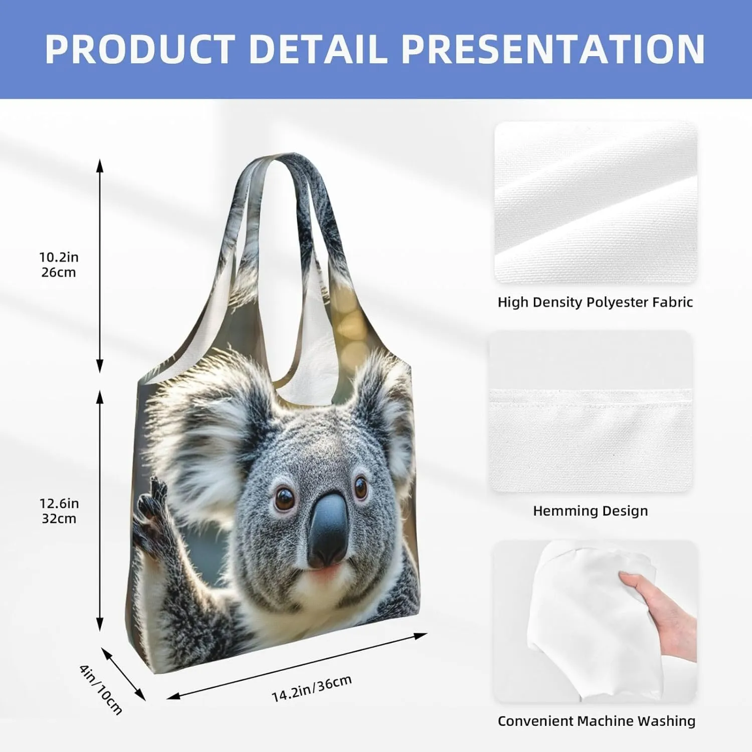 Canvas Tote Bag Reusable Grocery Bags Lightweight Handbag Lion image Tote Bag for Shopping Cloth Bags
