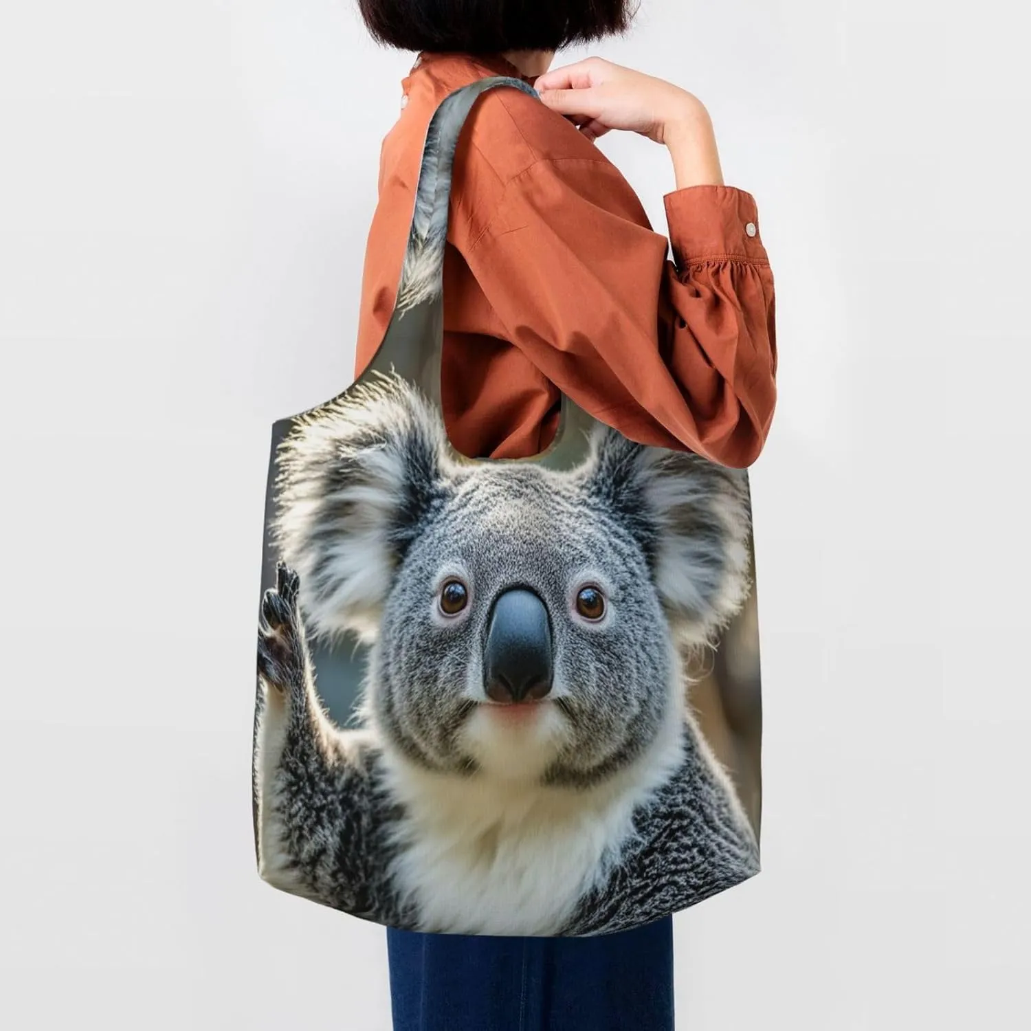 Canvas Tote Bag Reusable Grocery Bags Lightweight Handbag Lion image Tote Bag for Shopping Cloth Bags