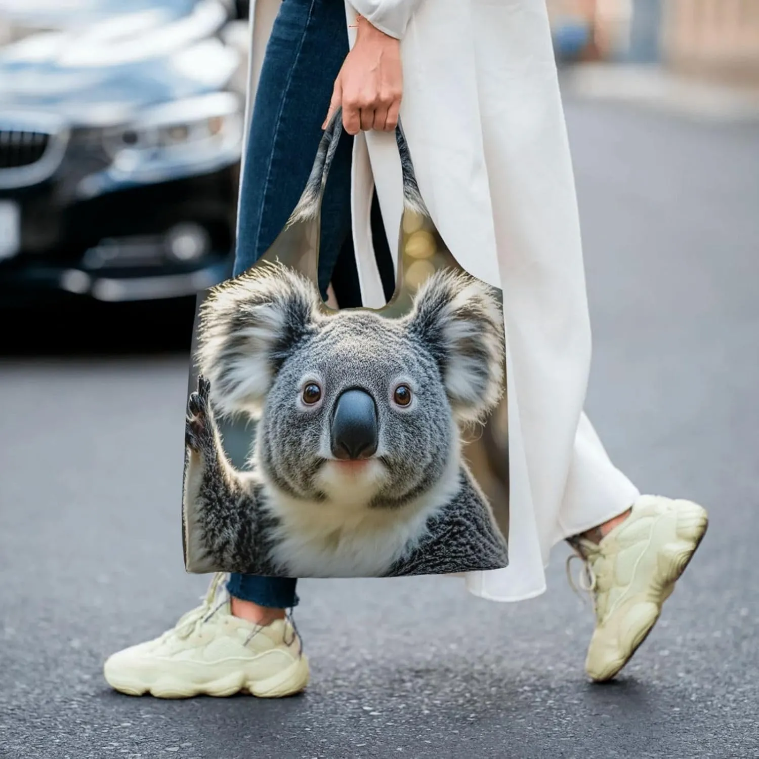 Canvas Tote Bag Reusable Grocery Bags Lightweight Handbag Lion image Tote Bag for Shopping Cloth Bags