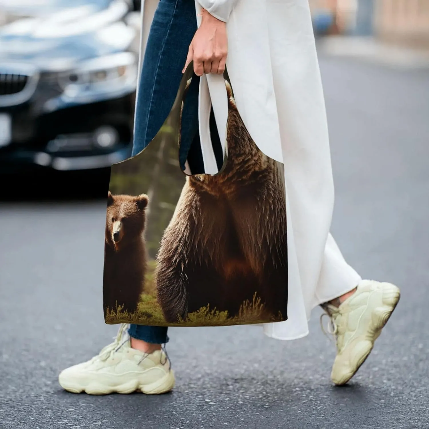 Canvas Tote Bag Reusable Grocery Bags Lightweight Handbag Northern Lights Tote Bag for Shopping Cloth Bags