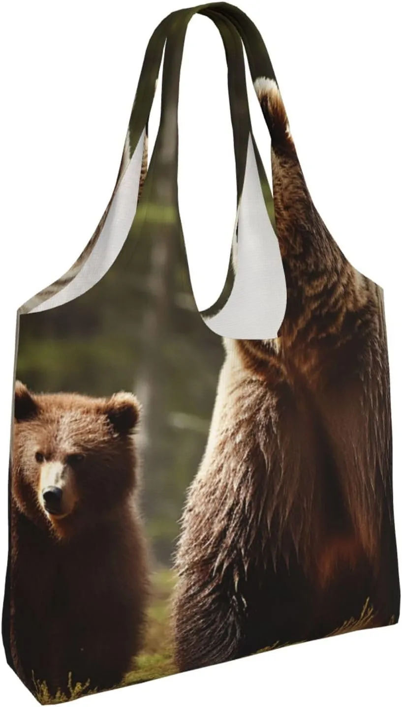 Canvas Tote Bag Reusable Grocery Bags Lightweight Handbag Northern Lights Tote Bag for Shopping Cloth Bags