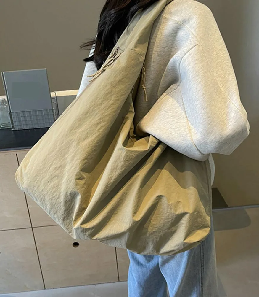 Canvas Tote Bags for Women Large Dumpling Bag Lightweight Hobo Bag Shoulder Bag Travel Bag Gym Bag Carryall Casual