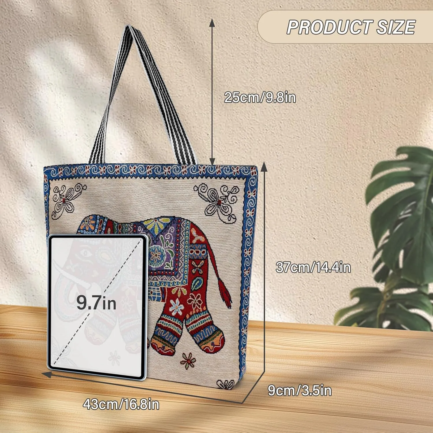 Canvas Tote Bags, Reusable Canvas Bag Canvas Shoulder Bag for Women and Girls, Tote Shoulder Bags with Zipper