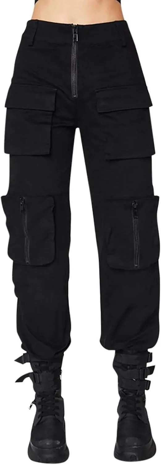 Cargo Pants Womens Fashion High Waist Combat Military Trousers Outdoor Fashion Y2K Streetwear Baggy Casual Jogger Pants