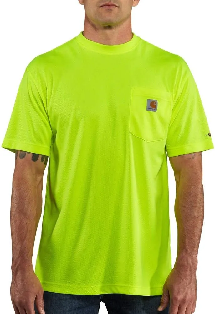 Carhartt Men's High-Visibility Force Relaxed Fit Lightweight Color Enhanced Short-Sleeve Pocket T-Shirt