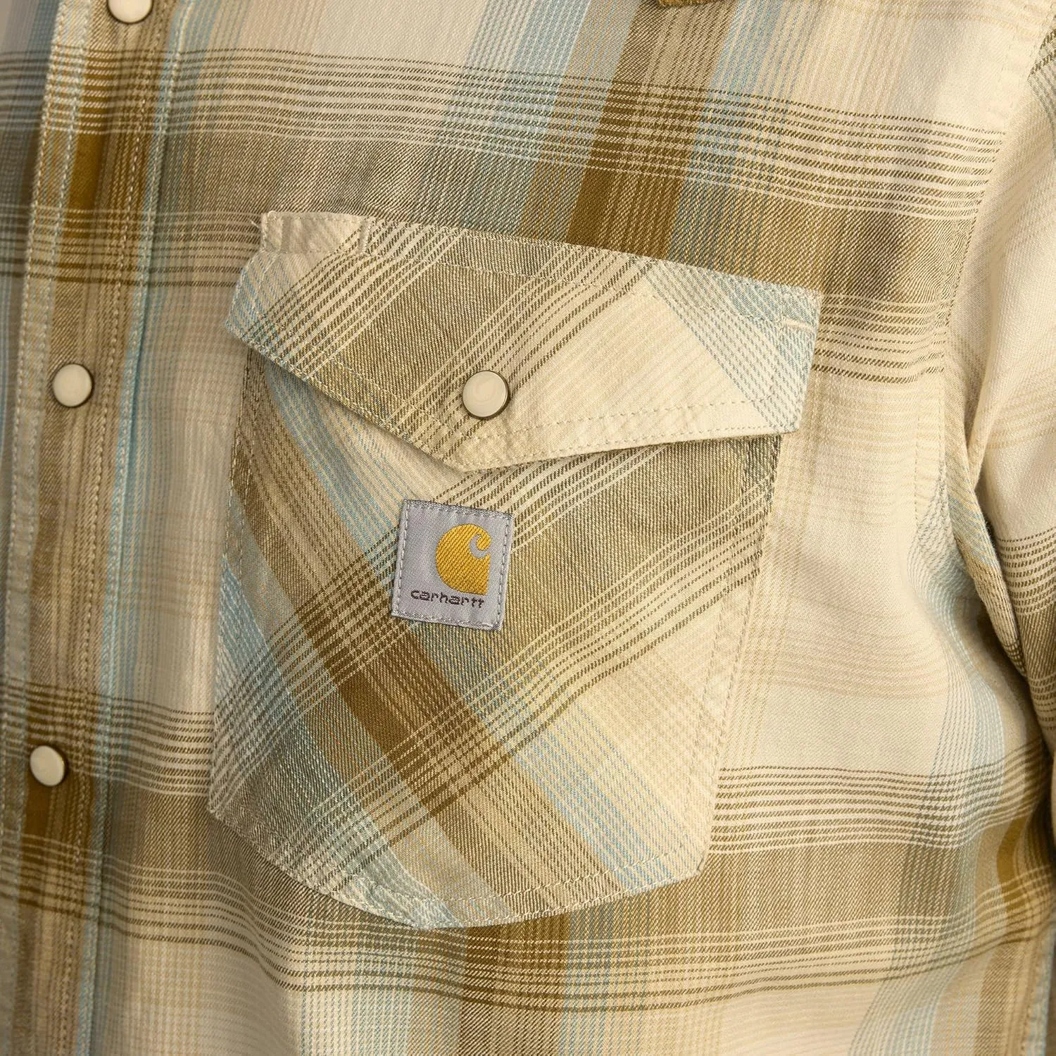 Carhartt Men's Montana Rugged Flex Relaxed Fit Lightweight Long-Sleeve Snap-Front Plaid Shirt