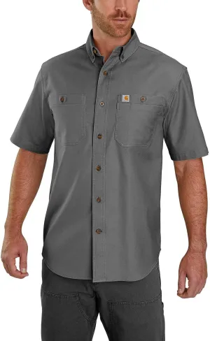 Carhartt Men's Rugged Flex Relaxed Fit Midweight Canvas Short-Sleeve Shirt