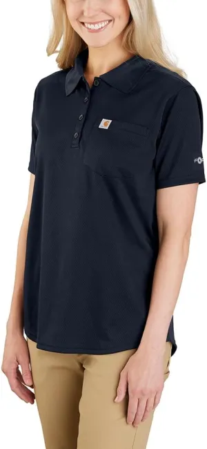 Carhartt Women's Force Relaxed Fit Lightweight Short-Sleeve Pocket Polo