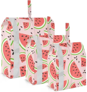 Cartoon Watermelon Packing Cubes Set of 3, Lightweight Travel Luggage Organizers Foldable Bags for Easy Packing and Organization