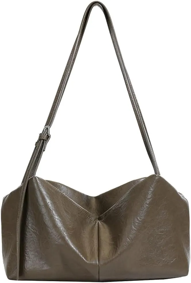 Casual Shoulder Bag Y2k Purse for Women Trendy Vegan Leather Handbag Top Handle Satchel