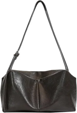 Casual Shoulder Bag Y2k Purse for Women Trendy Vegan Leather Handbag Top Handle Satchel