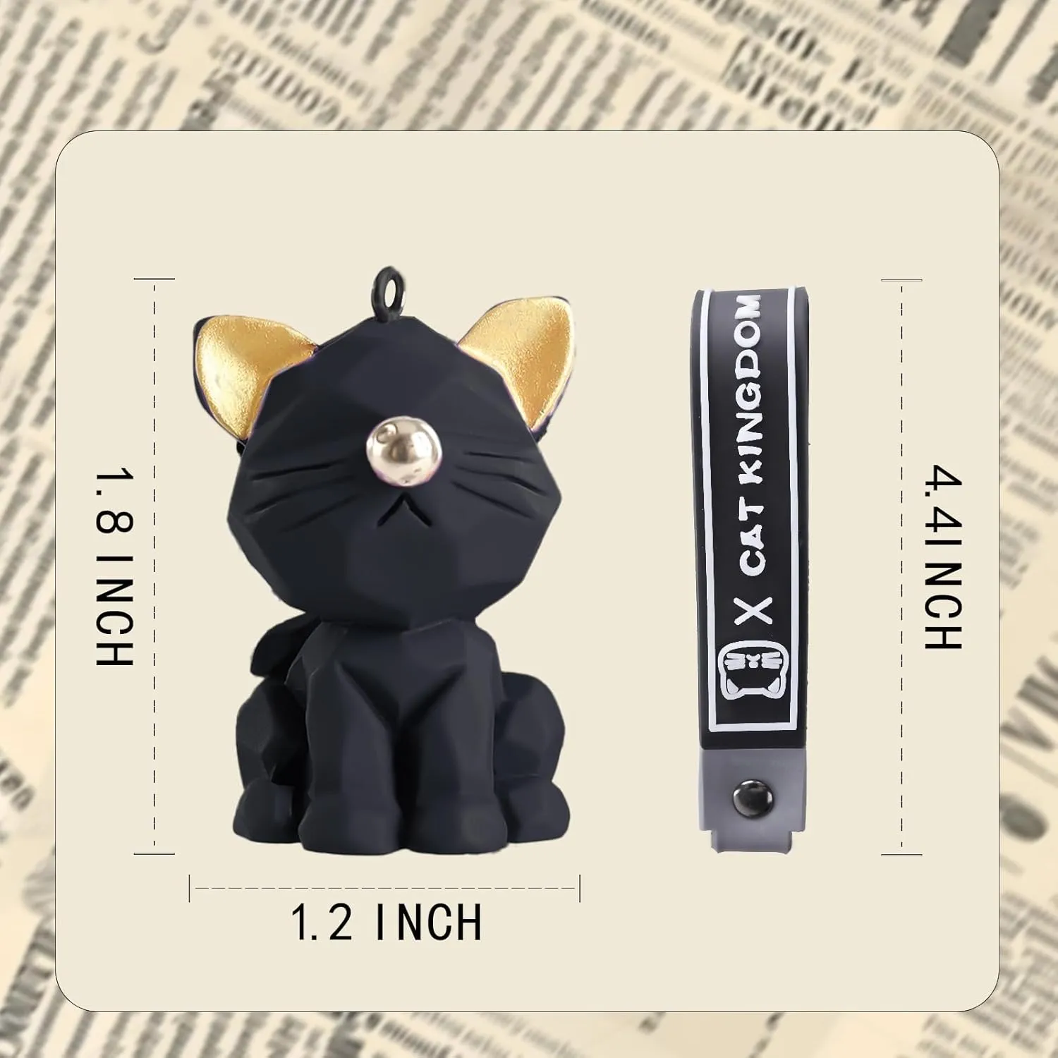 Cat Keychain with Fluffy Pom Pom for Women Purse Handbags - Cute and Stylish Key Ring Bag Charms for Cat Lovers