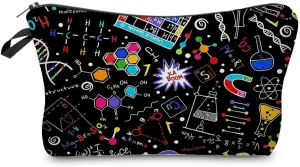 Chemistry Gifts Chemical Elements Makeup Bag Cute Small Organizer Bag Toiletry Zipper Pouch Birthday Graduation Gift Chemical Cosmetic Bag for Women Chemist Graduates Friends