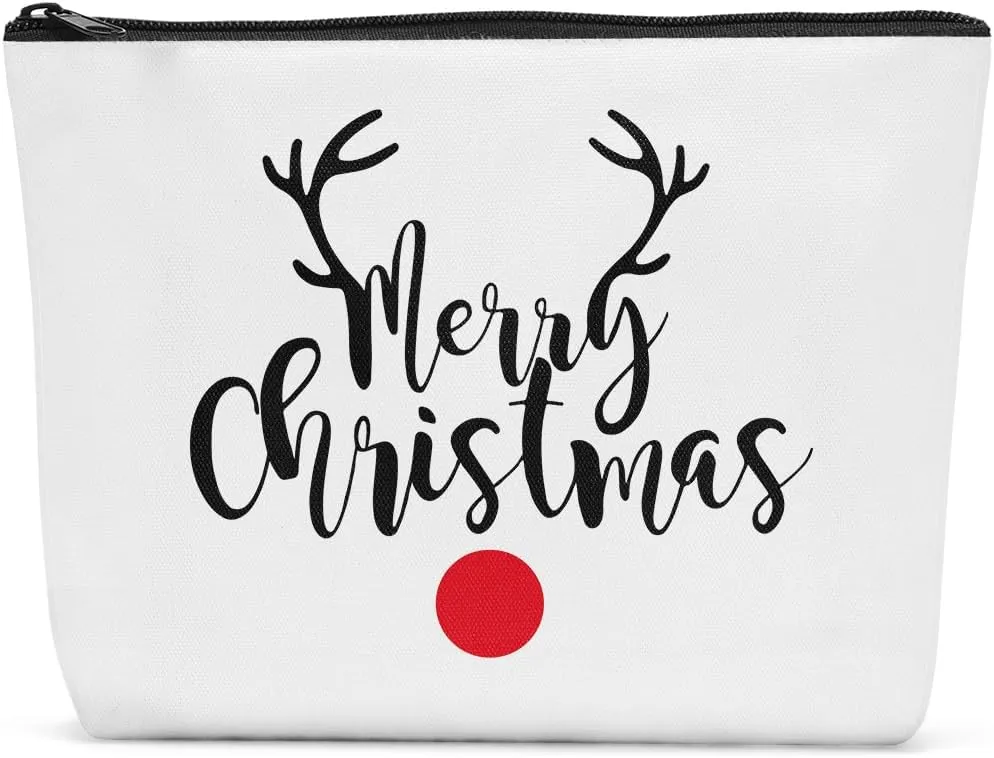 Christmas Makeup Bag Christmas Purses for Women Christmas Travel Organizer Travel Toiletry Bag Christmas Season Cosmetic Bag for Women Gifts for Christmas Make Up Bag