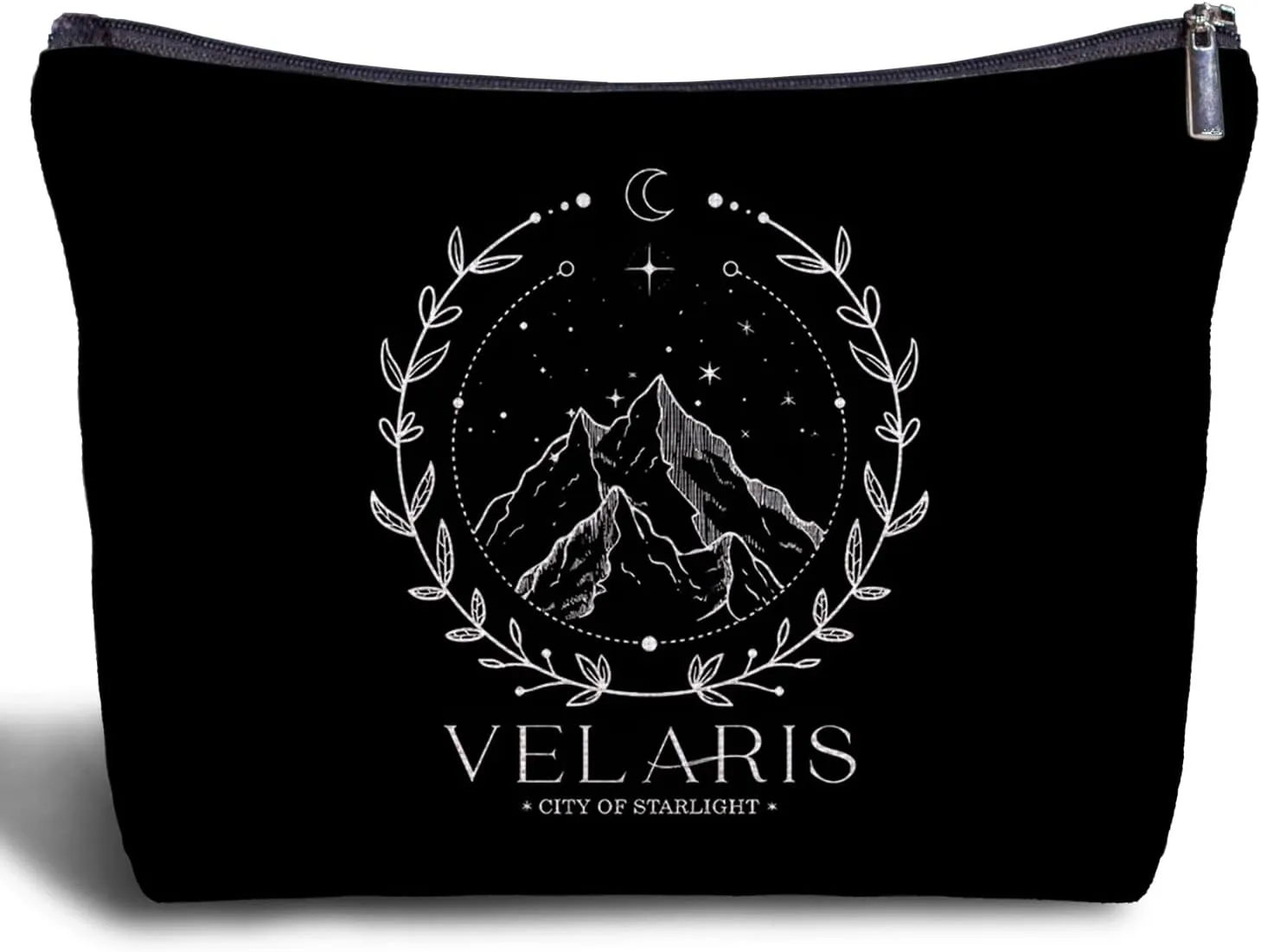 City of Starlight Makeup Bag - A Court of Thorns and Roses Gifts, Night Court, Velaris Book Lovers Readers Women's Zippered Bag for Purse, Bookish Gifts Cosmetic Bags