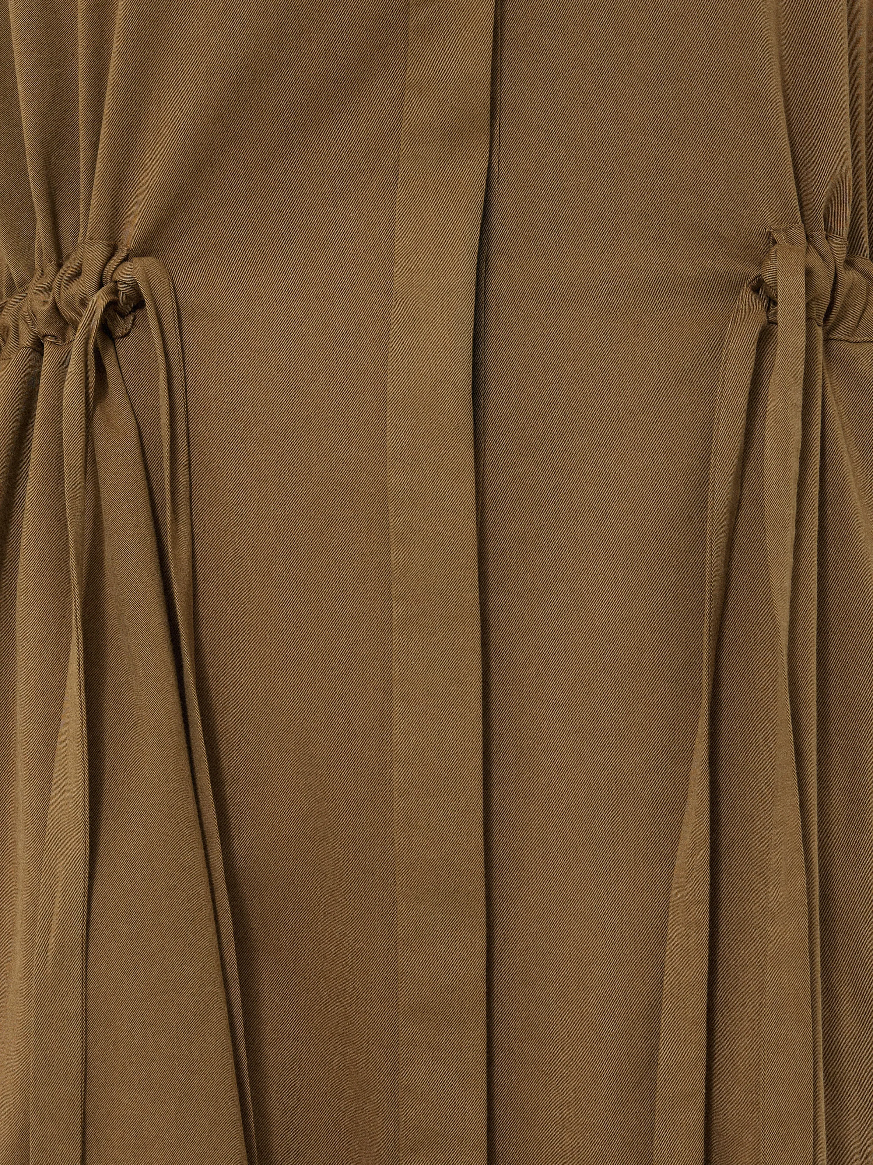 Cotton Tie Waist Shirt Dress | Khaki