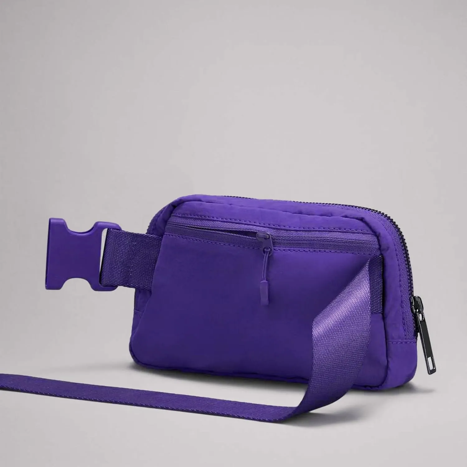 Cross Body Fanny Packs for Women Men Fashion Waist Bag Pouch Nylon Small Travel Crossbody Bags Mini Purse Everywhere Belt Bag Bum Bag with Adjustable Strap for Workout Running Hiking Violet