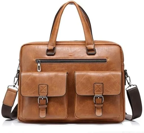Crossbody Bag Men Men's Tote Bag Leather Briefcase Bags for Men Handbags Computer Business Shoulder Crossbody Bags