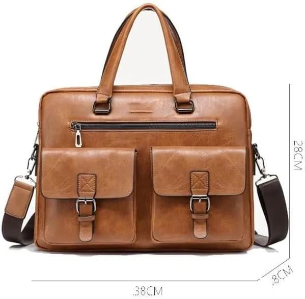 Crossbody Bag Men Men's Tote Bag Leather Briefcase Bags for Men Handbags Computer Business Shoulder Crossbody Bags